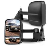 Pair Set For 88-98 Chevy/GMC C/K 1500 88-00 C/K 2500/3500 92-99 C/K 1500/2500 Suburban/Tahoe/Yukon 2000 Tahoe/Yukon for V8 5.7L Towing Mirrors Manual Side Mirror Truck