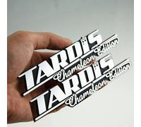 Pair Set Tardis Chameleon Edition Emblem Dr Who Car 3D Badges Sticker Fit for Universal Widow Car Truck Scooter (Silver Black)