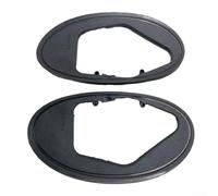 Pair Side Mirror Seal ABS Black Exterior Door Mirror Gasket Trim Replacement Compatible with R50 R52 R53 2002-2008, OEM 51167058083