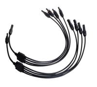 Pair Solar Panel Connector Y Type 4 Way Distributor IP67 Waterproof 30A For Photovoltaic Modules Parallel Connection Outdoor Use