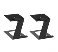 Pair Speaker Stand Desk for Small and Medium Speakers, Supports Load 10 kg with Retractable Stoppers and EVA Pads for Stable and Clear Sound Setup