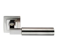 Pair Square Cut Mitred Bar Handle Concealed Fix Polished & Satin Steel