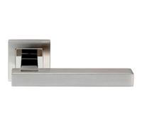 PAIR Square Cut Straight Bar Handle Concealed Fix Polished & Satin Steel