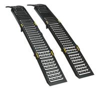 PAIR Steel Folding Loading Ramps - 500KG Capacity per Pair - Van Trailer Loading