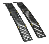 PAIR Steel Folding Loading Ramps - 500KG Capacity per Pair - Van Trailer Loading