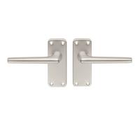 Loops PAIR Straight Tapered Handle on Latch Backplate 102 x 41mm Satin Aluminium Loops Multicolor