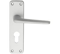 Loops PAIR Straight Tapered Lever on Euro Lock Backplate 152 x 41mm Satin Aluminium Loops Multicolor