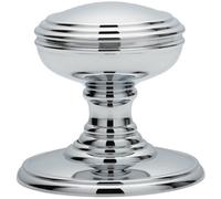 PAIR Textured Mortice Door Knob 70mm Diameter Polished Chrome Door Handle
