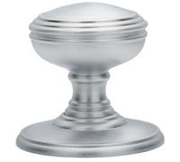 PAIR Textured Mortice Door Knob 70mm Diameter Satin Chrome Door Handle