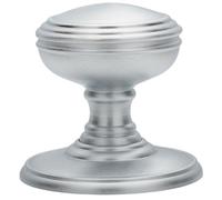 PAIR Textured Mortice Door Knob 70mm Diameter Satin Chrome Door Handle