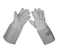 PAIR TIG Welding Gauntlets - Goat Skin Leather - 160mm Split Cow Leather Loops Multi One Size