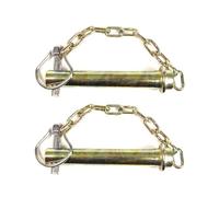 PAIR Top Link Pin & Linch on Chain Linkage Replacement for Massey David Brown Cat 1 Tractor