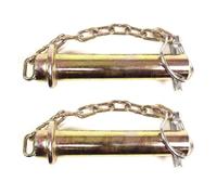 Pair Top Link Pin & Linch on Chain Linkage Replacement for Massey David Brown Cat 2 Tractor