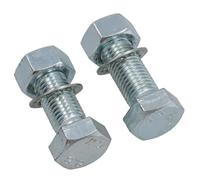 PAIR Tow Bar/Tow Ball Bolts 45mm Long with Nuts & Washers HIGH TENSILE