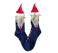 Pair Unisex Novelty Funny Socks, Trump Socks Christmas Hat Stocking, Hair, Dress Socks, Women Men's & Hosiery Secret Santa Gift