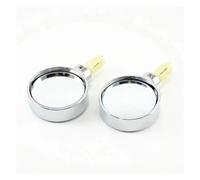 Pair Universal Motorcycle Mirror Chrome Plated Black 22mm Handle Bar End Rearview Side Mirrors Motor Accessories Motorcycle Rearview Mirrors(2)