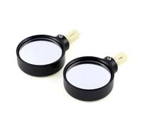 Pair Universal Motorcycle Mirror Chrome Plated Black 22mm Handle Bar End Rearview Side Mirrors Motor Accessories Motorcycle Rearview Mirrors(2)