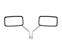 Pair Universal Rectangle Motorcycle Rearview Mirrors 10mm Chrome Retrovisor Moto Mirror Moto Motorbike Scooter E-Bike Motorcycle Bar End Mirrors(1)
