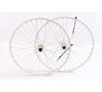 PAIR VINTAGE 24 x 1 3/8" ALLOY WHEELS SUITABLE REPLACEMENT FOR 60's,70’s,80's JUNIOR MULTI SPEED RACING BIKES