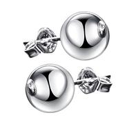Pair Women Silver Color Stainless Round Ear Studs Earrings Jewelry For R Banquet Daily ,life ,club Real Earrings for Women Sensitive Ears (B, One Size)