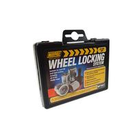 Pair (x2) of locking wheel nuts, 3/8 UNF, Maypole, Imperial, Trailer