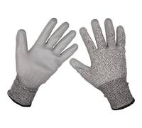 Pair Xl Anti-Cut Pu Gloves - Coated Palm For Added Grip - Abrasion Resistant