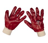 Pair - Xl General Purpose Pvc Gloves - Knitted Wrists - Waterproof Protection