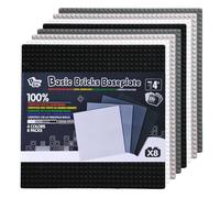 Pairez Toys Classic Baseplates, 10"×10” Base Plates Multipack for Building Bricks