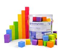Pairez Toys Foam Counting Blocks, 105 Pieces 1 Inch Soft Rainbow Math Linking Cubes, Math Manipulatives Preschool, Classroom Learning Supplies, Stacking Blocks for Kids Ages 3+
