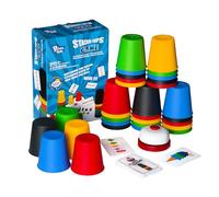 Pairez Toys Quick Stacking Cups Games for Kids, Classic Matching Cup Game, Speed Match Cups Games, Parent-Child Interactive Toys with 24 Cards & 30 Cups, Family Games for Party or Travel