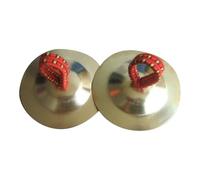 Pairs Finger Cymbals Belly Dancing Finger Dancing Finger Zills Musical Instrument for Dancer Party Ytp482 (Gold, 5.3cm)