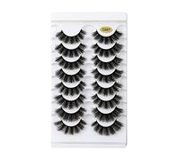 Pairs Volume 8D Pack Dramatic Lashes Cat False Multipacks Wispy Faux Minks Long 8 Thick Eyelashes Lashes Eyelashes Colouring Black Blue (H, One Size)