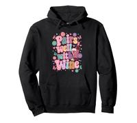Pairs Well With Wine Retro Groovy Tie Dye Pullover Hoodie