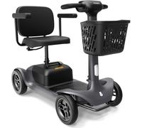 PAISEEC S1 Mobility Scooter for Adults, 4-Wheel Mobility Scooter 25 Miles 6 MPH 265 lbs, All Terrain Scooter with PAi Safety System, Good Legroom, Rotating Seat, Headlight, Basket, Charger Included