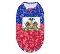 Paisley and Haiti Flag 3D Printed Dog Clothestylishleeveless Doghirts Vest Breathable Pet Tank Top Teesweatshirt Medium