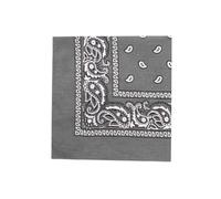 Paisley Bandana Head Scarf Headbands Handkerchief Cowboy Cotton Bib Party Face Covering Headwear For Motorcycling Mens Womens Unisex (Dark Grey)