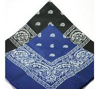 PAISLEY BANDANA scarf duo 1 x BLACK 1 x BLUE by Girlyshop