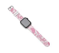 Paisley Breast Cancer Ribbon Silicone Watch Strap 38mm 40mm 42mm 44mm Quick Release Compatible with IWatch Series 10 9 Ultra 8 7 6 5 4 3 2 1 SE