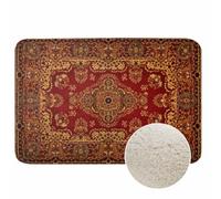 Paisley Carpet Texture Bathroom Mat Rugs Retro Boho Floral Microfiber Faux Cashmere Thick Plush Bath Mat Non-Slip Water Absorbent Bath Carpet for Bathtub Bathroom Floor Tub 16X24 Inch