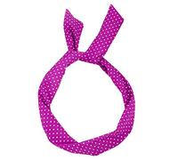 Paisley Dot Headband Rockabilly Polka Retro Wire Scarf Headband for Wireless Tartan Headband Carnival Men (Hot Pink, One Size)