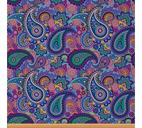 Paisley Fabric by The Yard,Colorful Boho Paisley Floral Upholstery Fabric for Chairs Sofa,Bohemian Exotic Outdoor Fabric Waterproof,Indian Style Fabric,2 Yards,(L184*W150cm) Purple Green