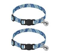 Paisley Floral Mandala Easy to Clean Kitten Collar 2 Pack Pet Collars for Cats