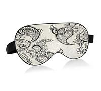 Paisley Grey Nation Breathable Sleeping Eyes Mask, Cool Feeling Eye Sleep Cover for Summer Rest, Elastic Contoured Blindfold for Women & Men Travel