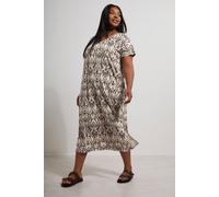 Paisley Grown On Sleeve Midi Dress Yours Natural 14