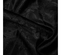 Paisley Jacquard Dress Lining Fabric Polyviscose Upholstery - Per Metre (Black)
