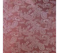 Paisley Jacquard Lining - Satin 57” Wide 146cm (Per Metre) (Red White)