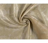 Paisley Jacquard Satin Lining Fabric Material Champagne 1MTR