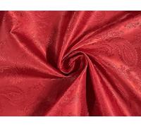 Paisley Jacquard Satin Lining Fabric Material Crimson RED 1MTR