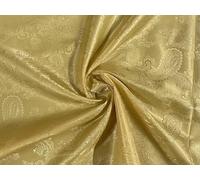 Paisley Jacquard Satin Lining Fabric Material Gold 1MTR