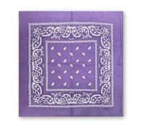Paisley Lilac Bandana - Classic Pattern, Versatile Fashion Accessory for Men & Women - 8214